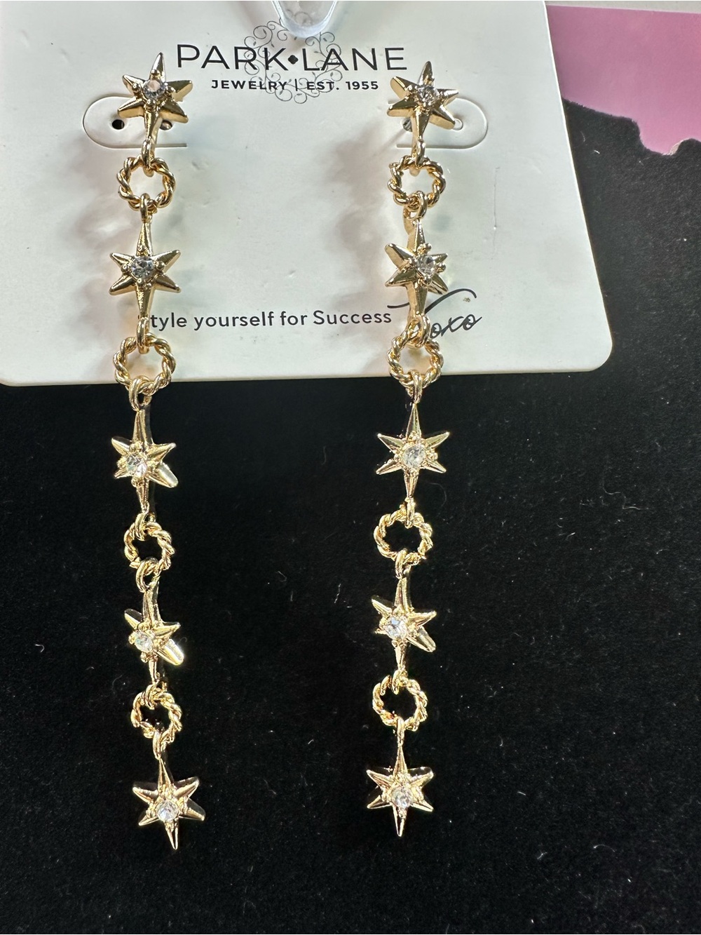 Park Lane Gold Star Link Drop Earrings
